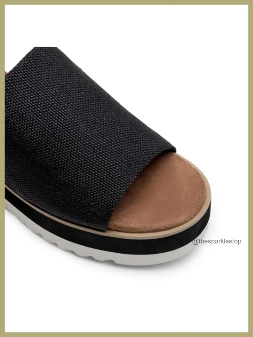 Women's Espadrille Wedge Sandals with Raffia Detail, Slip-On Platform, 2.75